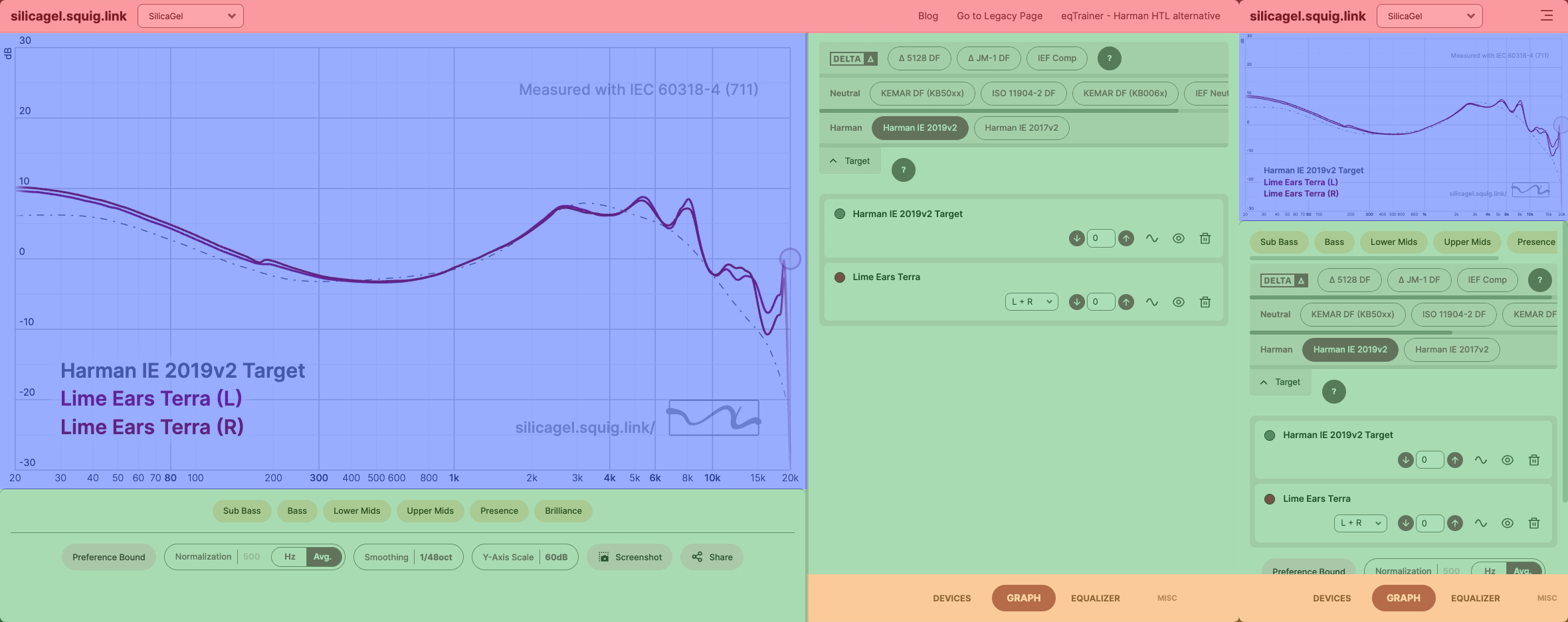 UI screenshot with color overlay